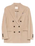 Circolo 1901 double-breasted corduroy blazer - Neutrals