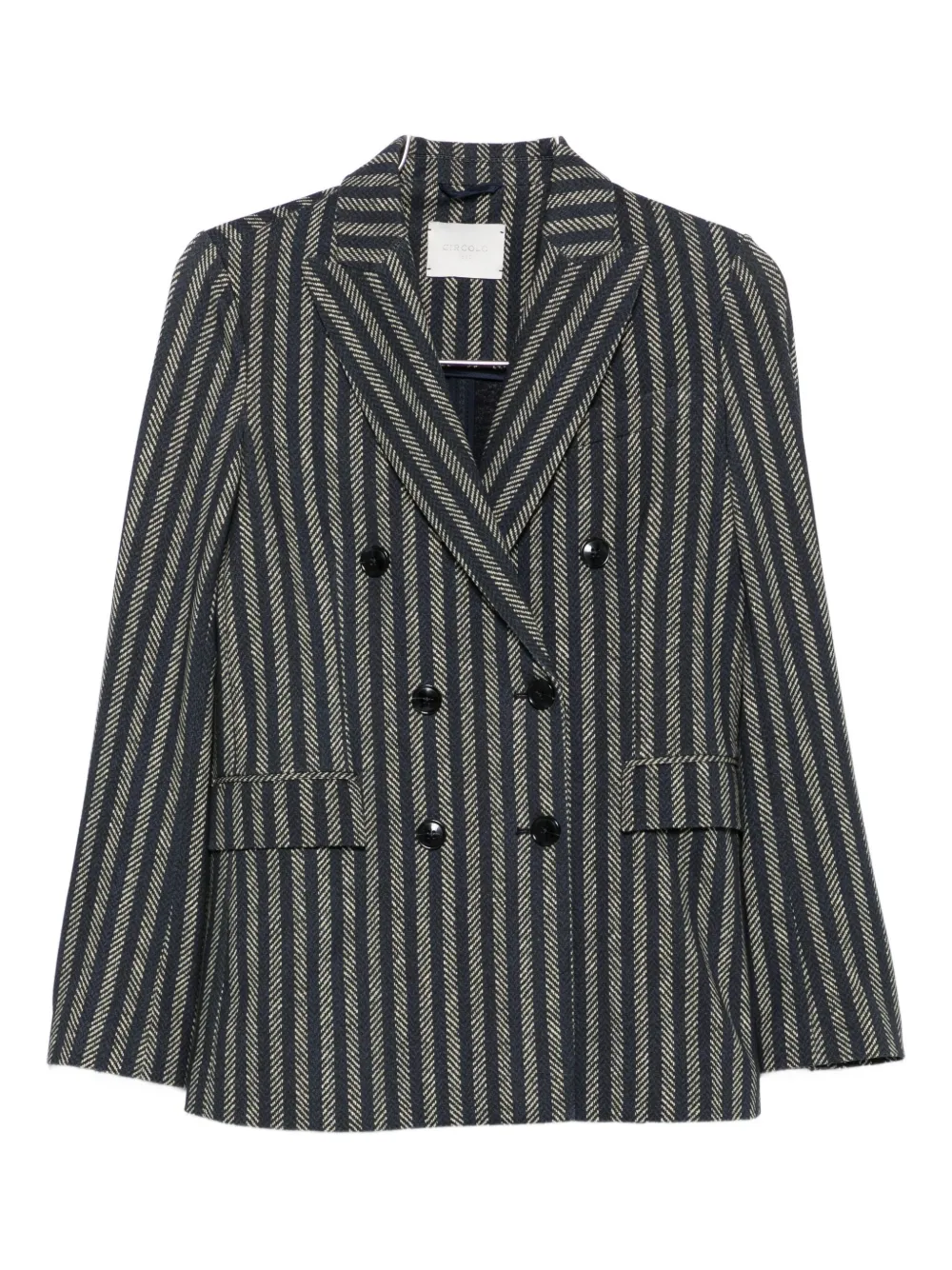 Circolo 1901 Cotton Double-breasted Jacket In Gray