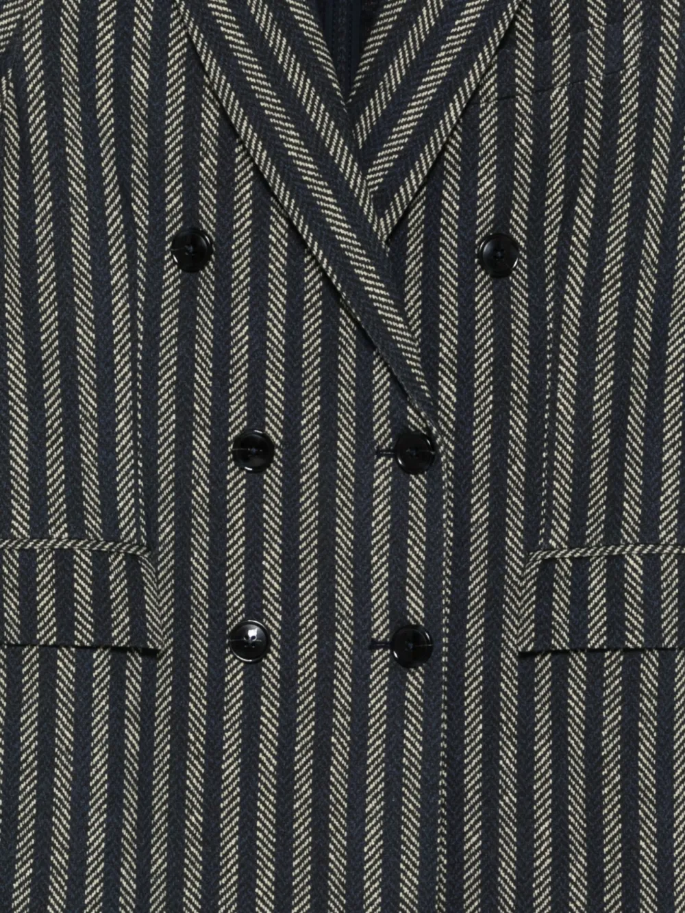 Circolo 1901 Gestreepte blazer met dubbele rij knopen Grijs