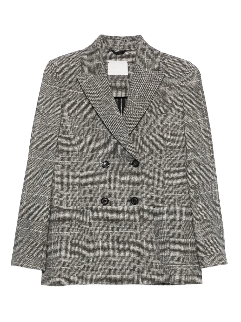 Circolo 1901 double-breasted checked blazer | Grey | Image 1