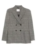 Circolo 1901 double-breasted checked blazer - Grey