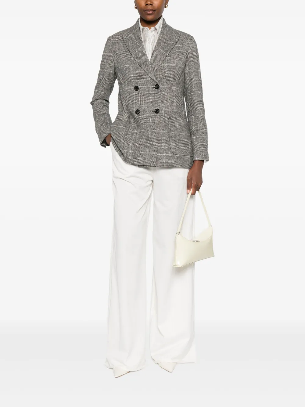 Circolo 1901 double-breasted checked blazer | Fitted Jackets | Image 2