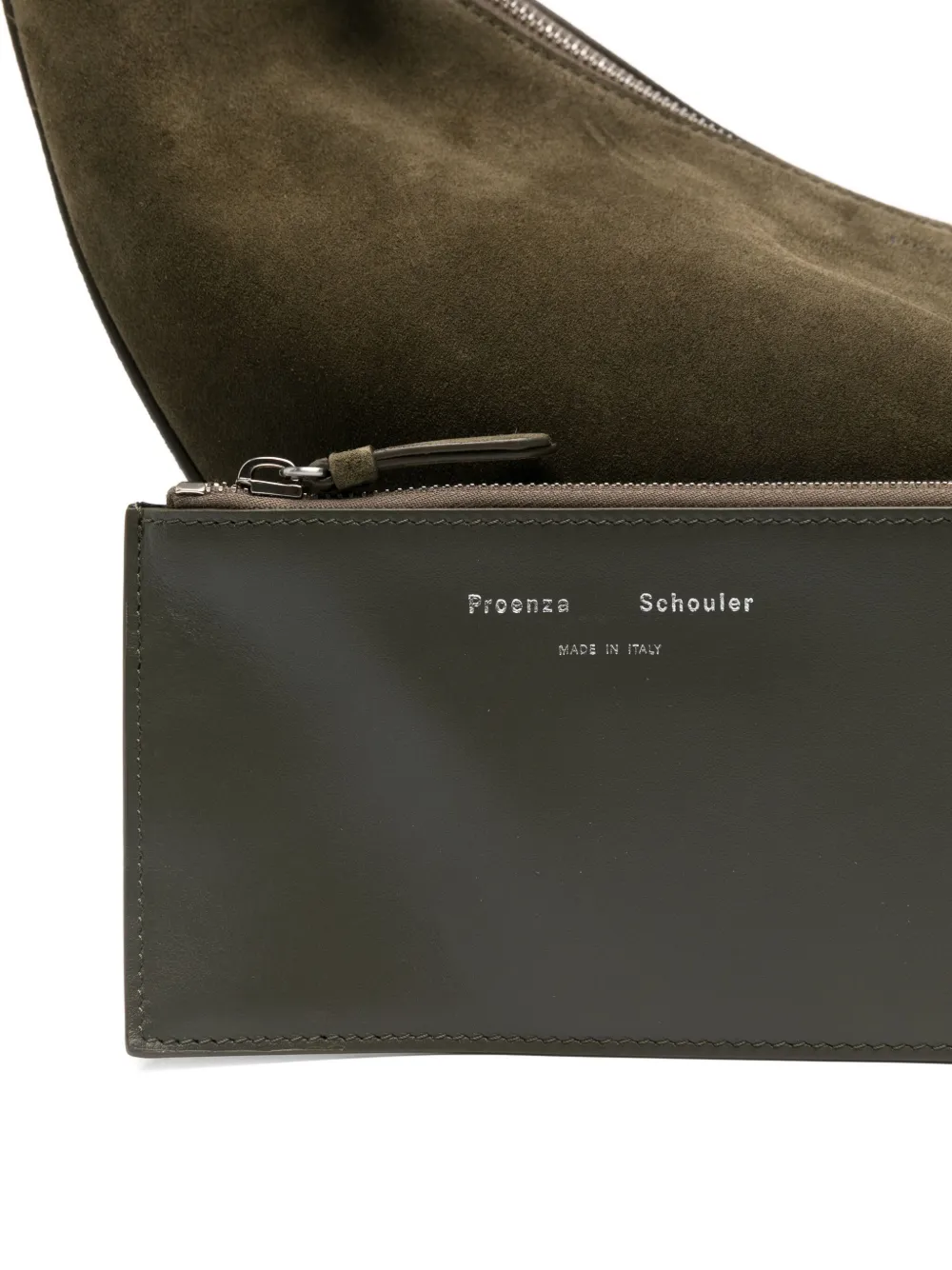 Proenza Schouler Slide suède schoudertas Groen