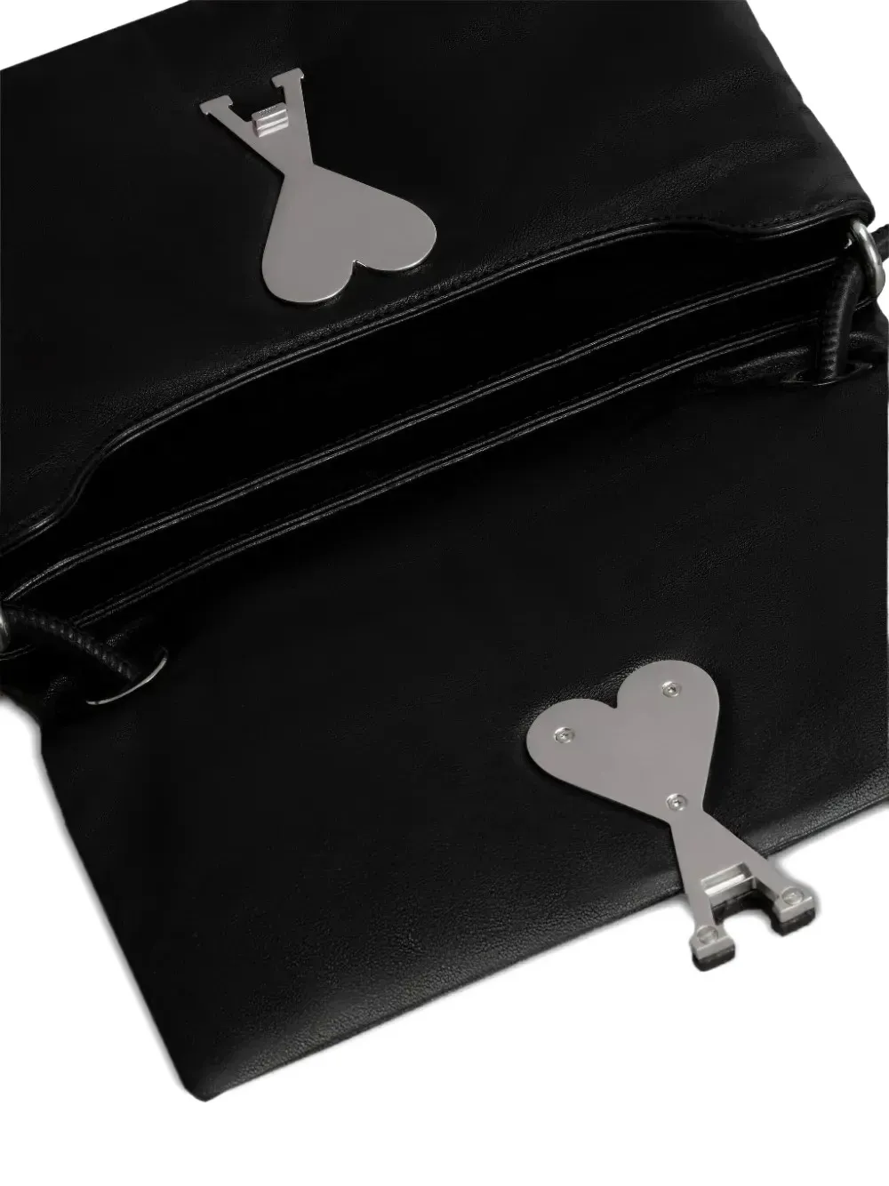 AMI Paris Schoudertas met logo Zwart