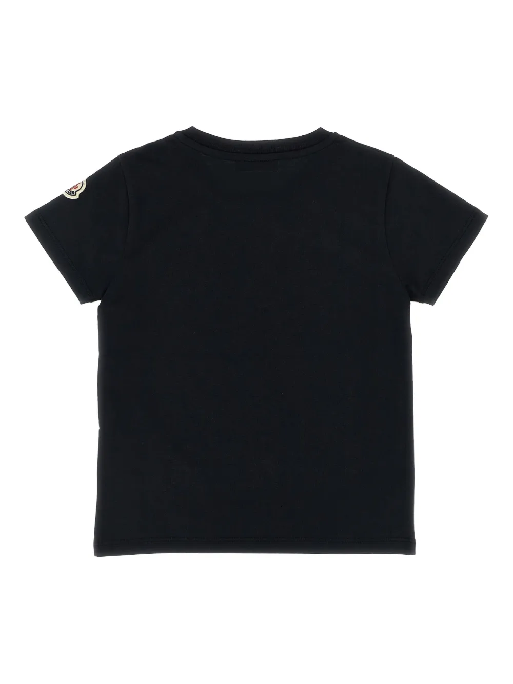Moncler Enfant T-shirt met pailletten en ronde hals Zwart