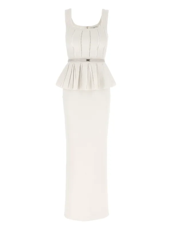 【ELISABETTA FRANCHI】レッドカーペットドレス Elisabetta Franchi Red Carpet アイレット マキシドレス
