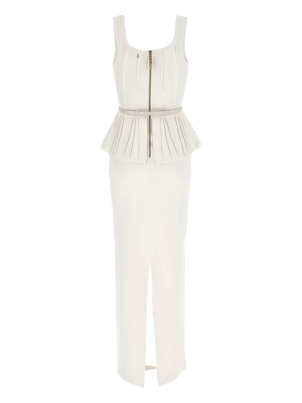 Elisabetta Franchi Red Carpet eyelet-embellished maxi dress Beige