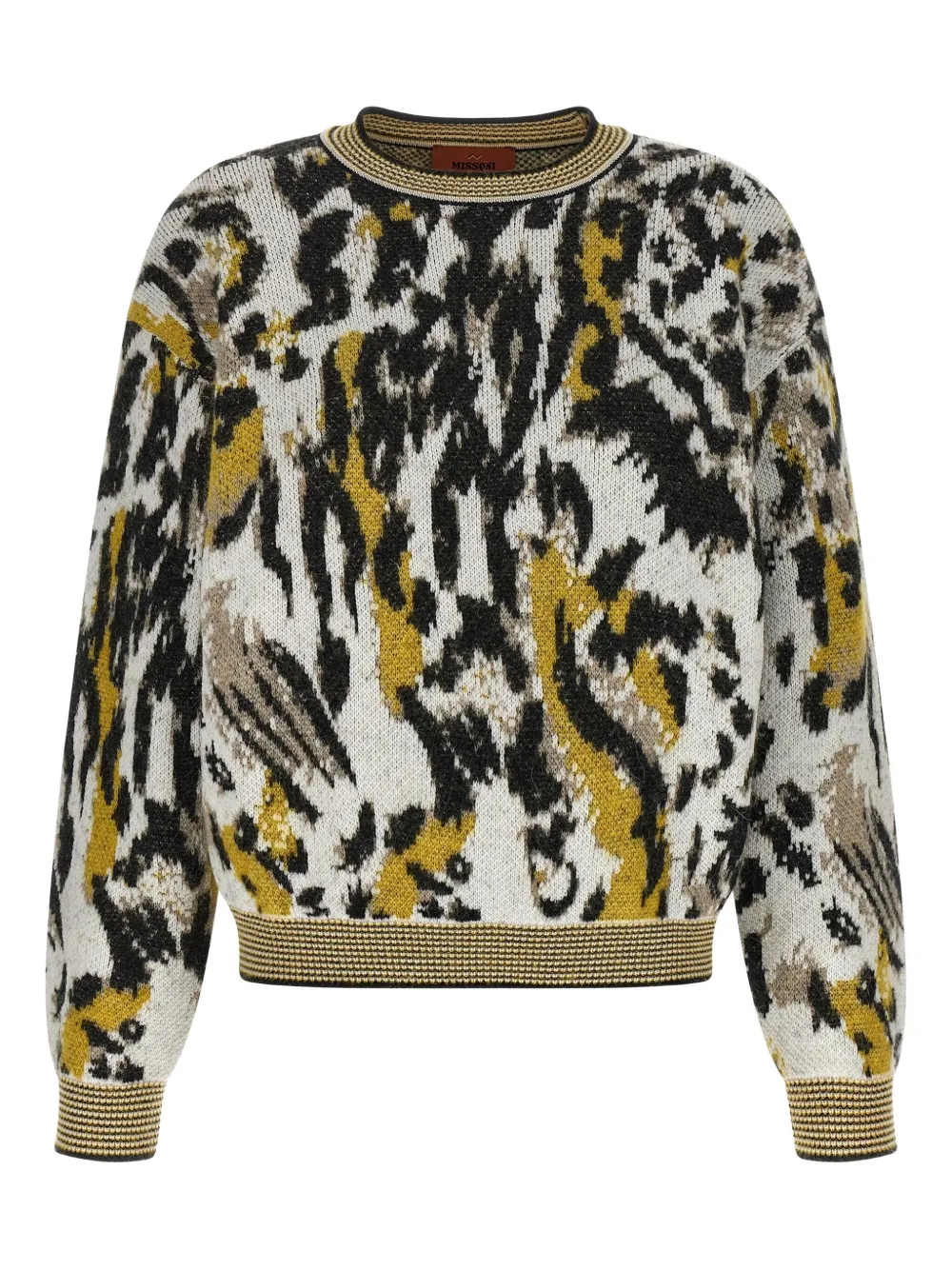 Missoni animalier patterned sweater Zwart