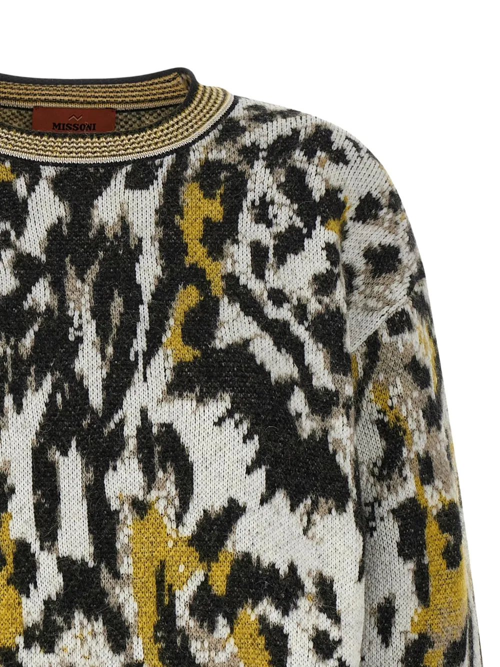 Missoni animalier patterned sweater Zwart