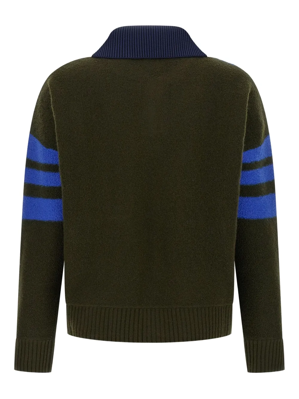 Wales Bonner Calm poloshirt met gestreept vlak - Zwart