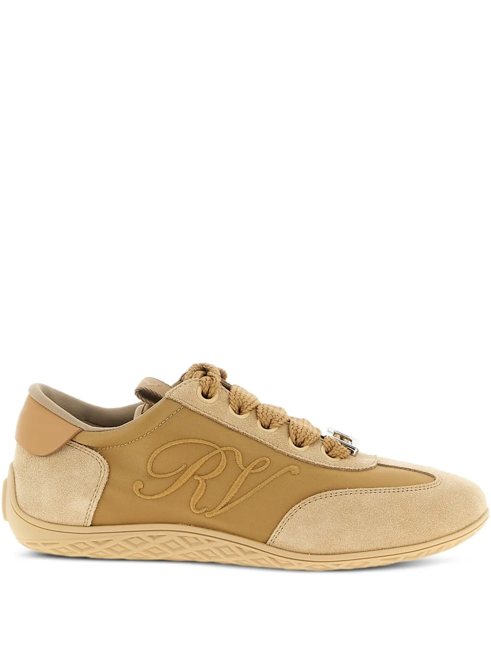 Roger Vivier Viv Low embroidered-logo sneakers | Neutrals | Image 1