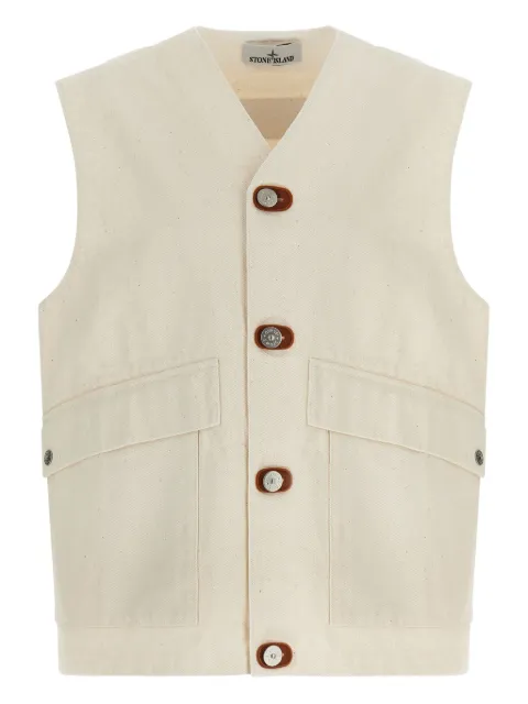 Stone Island V-neck button-fastening gilet