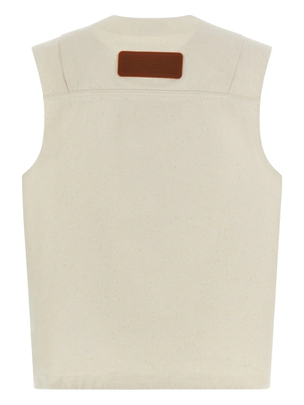Stone Island Gilet met V-hals en knoopsluiting Beige
