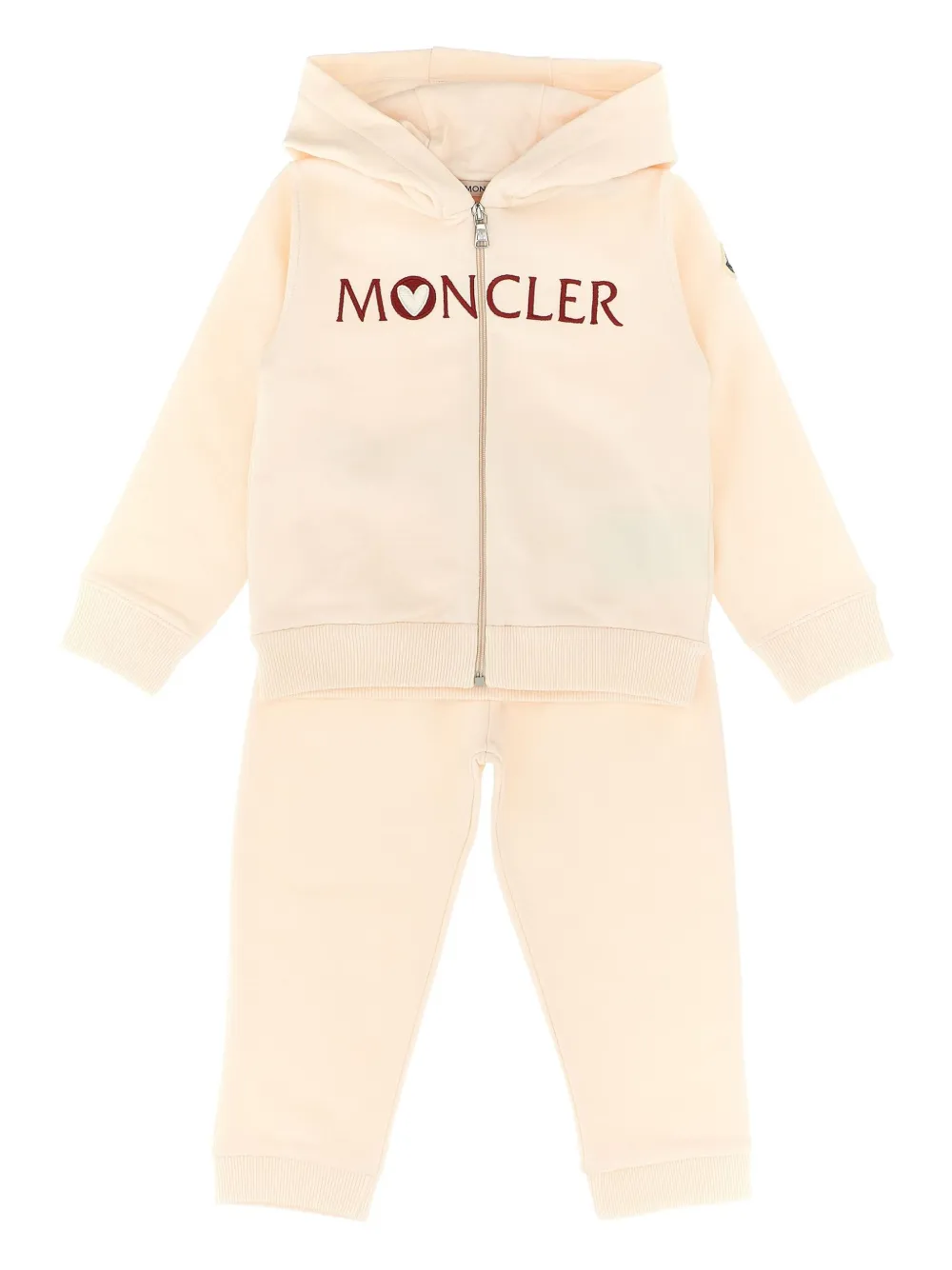 Moncler Enfant Trainingspak met geborduurd logo Roze