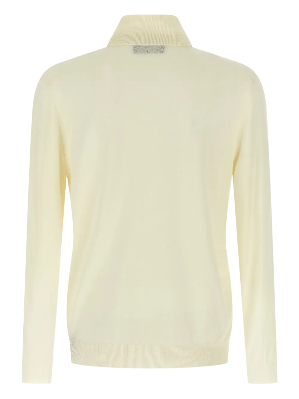 Zanone Turtleneck Sweater With Long Sleeves And Ribbed Finish In Neutral