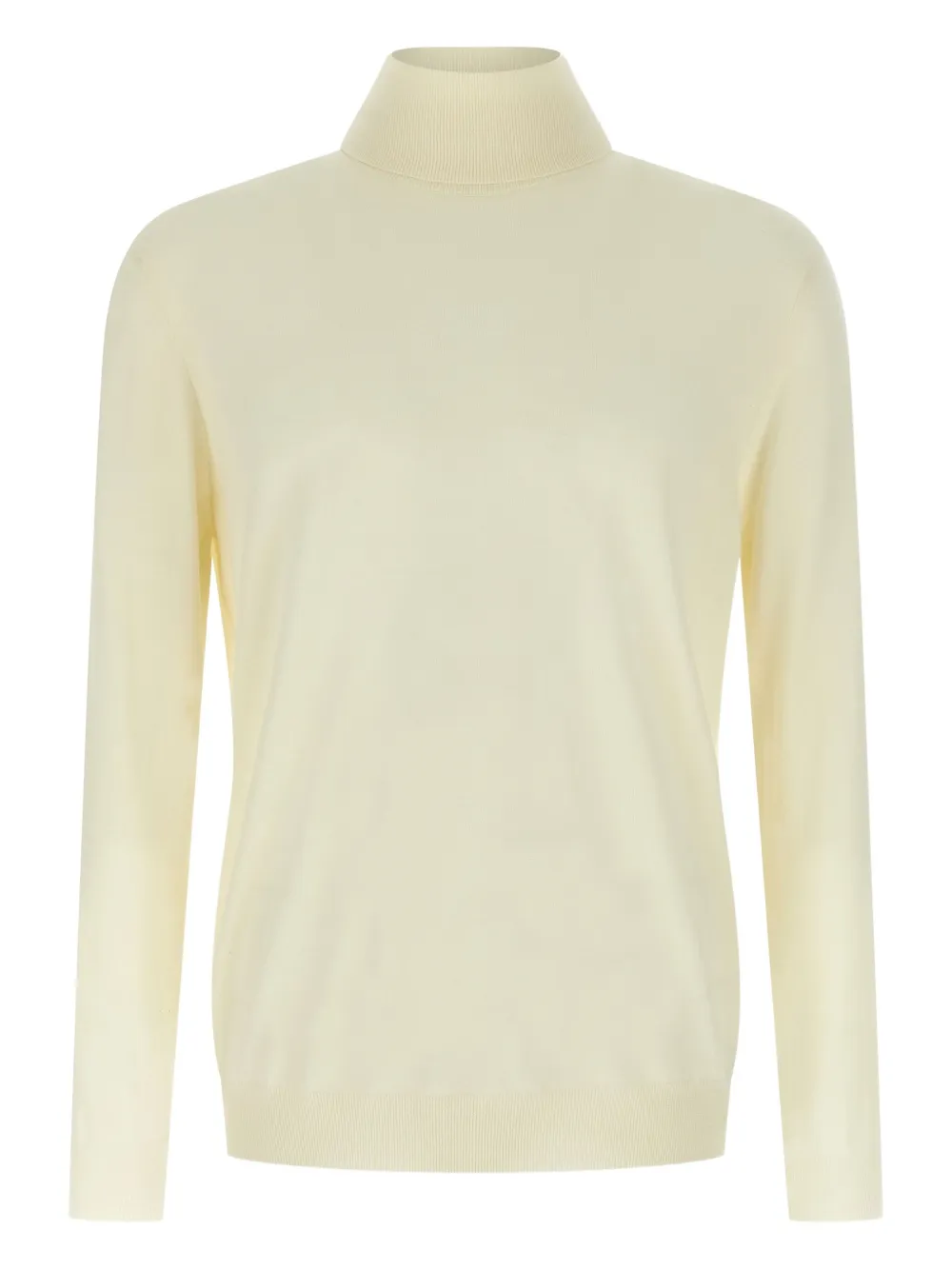 Zanone Turtleneck Sweater With Long Sleeves And Ribbed Finish In Neutral