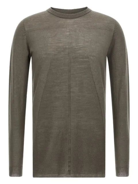 Rick Owens jersey de canalé con cuello redondo