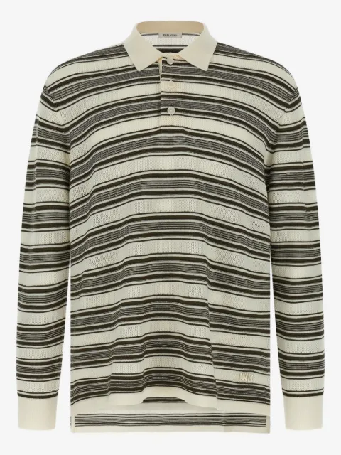 Wales Bonner Samuel striped polo shirt