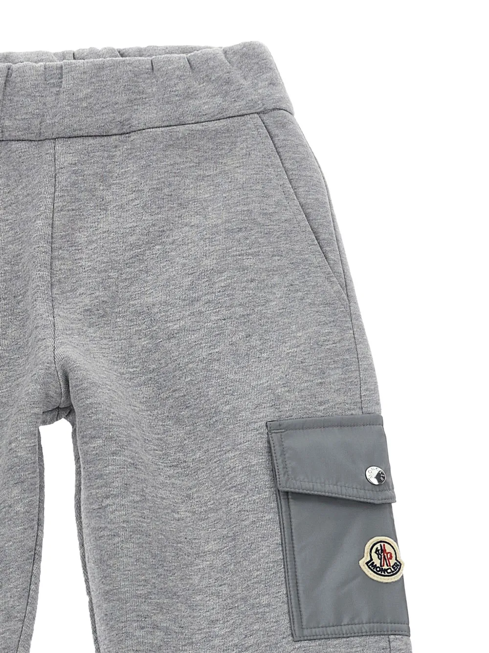 Moncler Enfant cargo-pocket fleece track pants Grijs