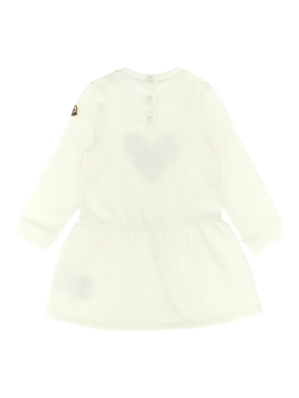 Moncler Enfant Fleece jurk met hartprint - Wit