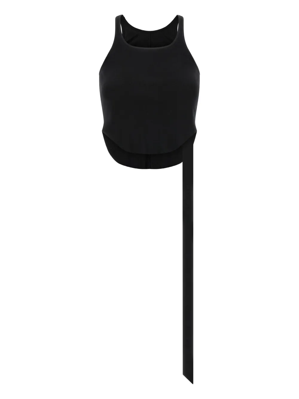 Rick Owens Drkshdw Tank Top With Asymmetric Hem And Scoop Neck In Black
