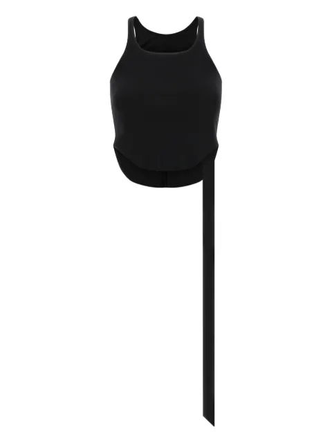 Rick Owens DRKSHDW raw-hem tie-detail tank top