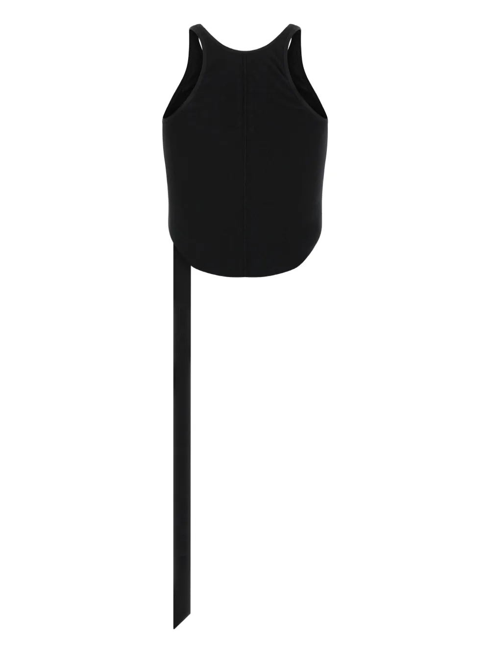 Rick Owens Drkshdw Tank Top With Asymmetric Hem And Scoop Neck In Black