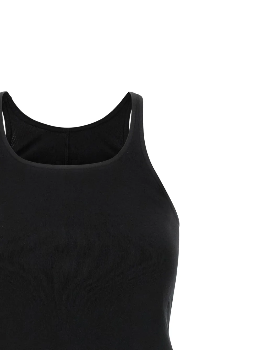 Rick Owens Drkshdw Tank Top With Asymmetric Hem And Scoop Neck In Black
