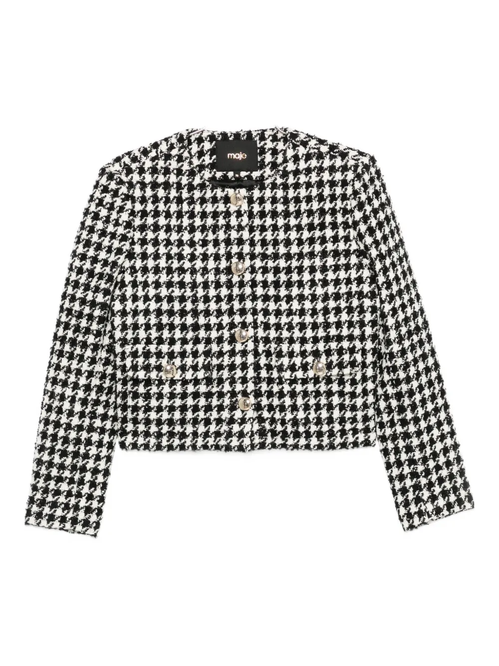 Maje houndstooth-pattern blazer | White | Image 1