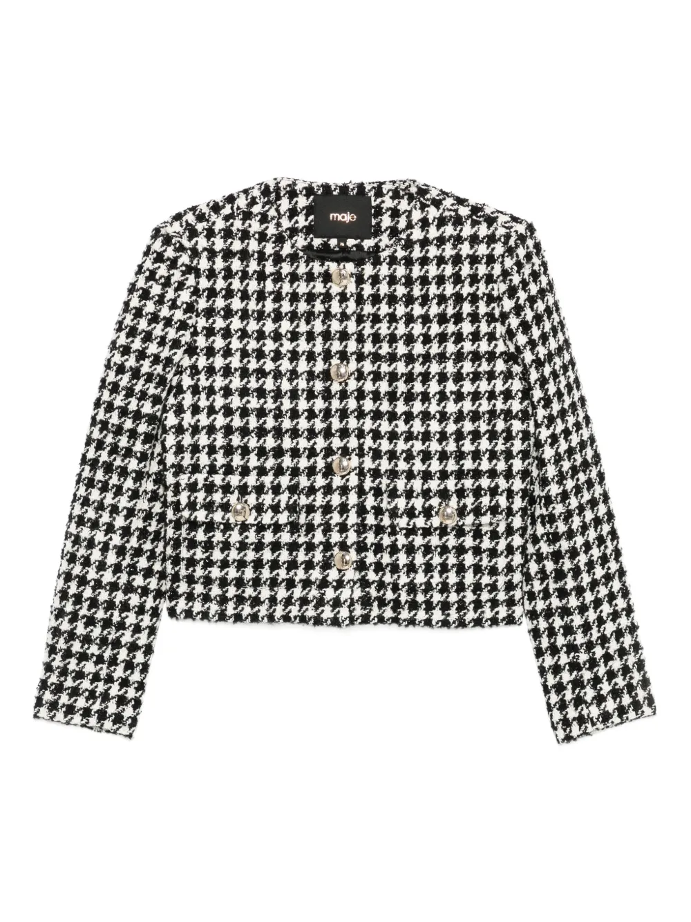 Maje blazer con motivo pied de poule | blanco | Image 1
