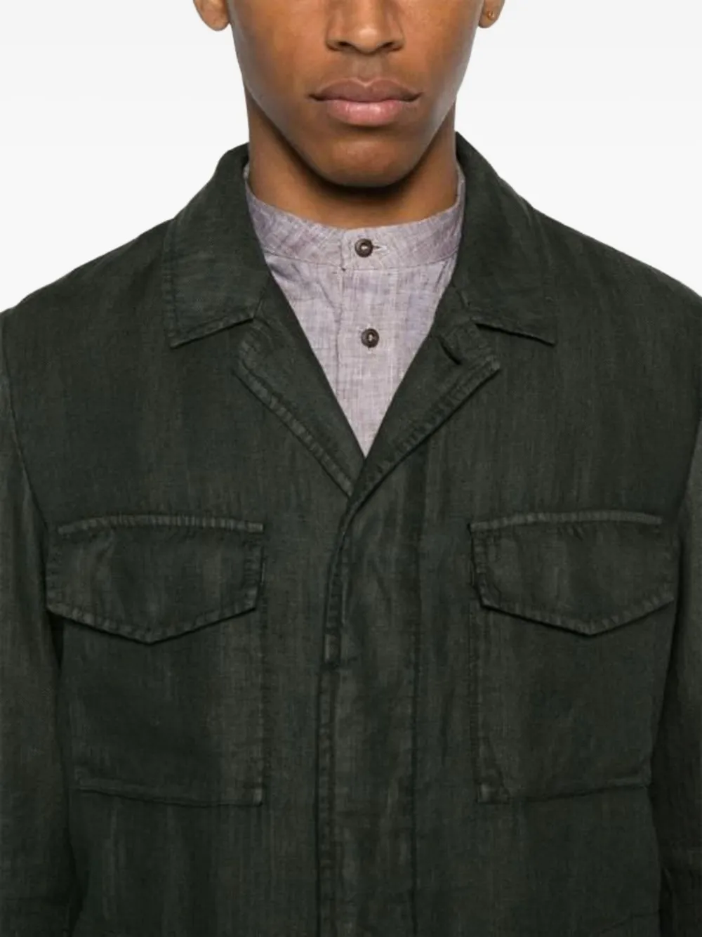 Boglioli Multi-pocket Shirt Jacket In Green