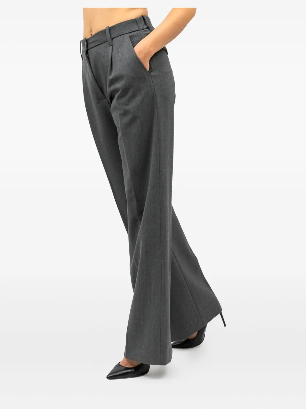 Nine In The Morning Pleated Trousers In Gray