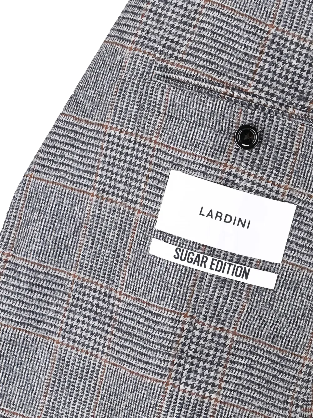 Lardini Check Pattern Front Pockets Long Sleeves In Gray