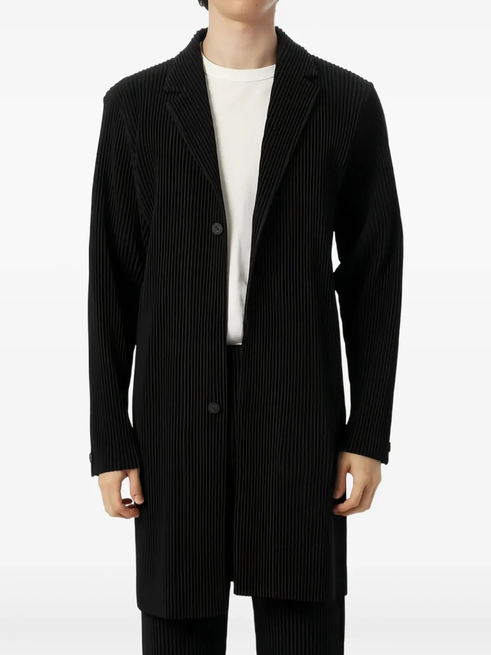 Homme Plissé Issey Miyake plissé buttoned coat | Single Breasted Coats | Image 2