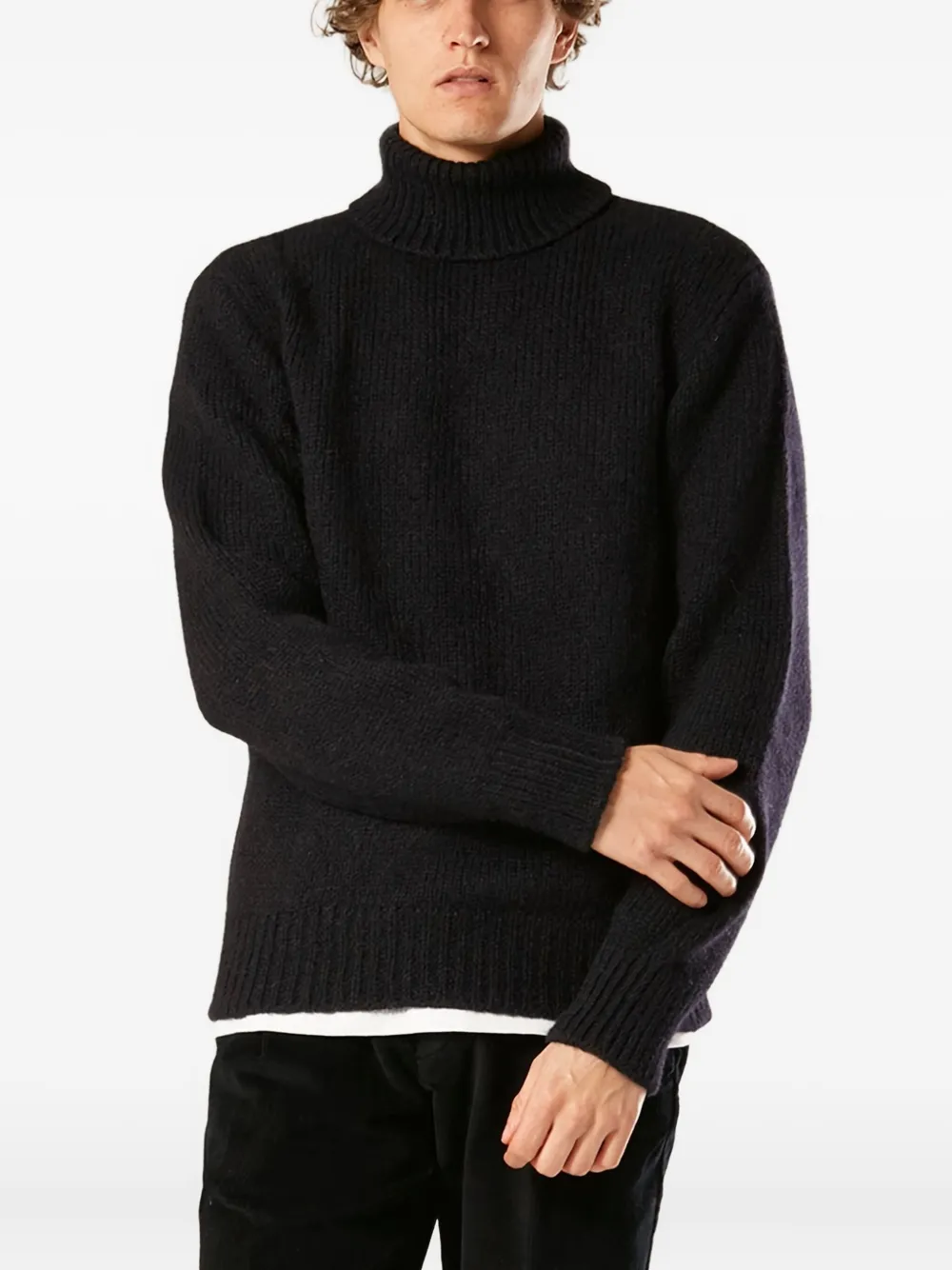 Doppiaa High-neck Sweater In Black