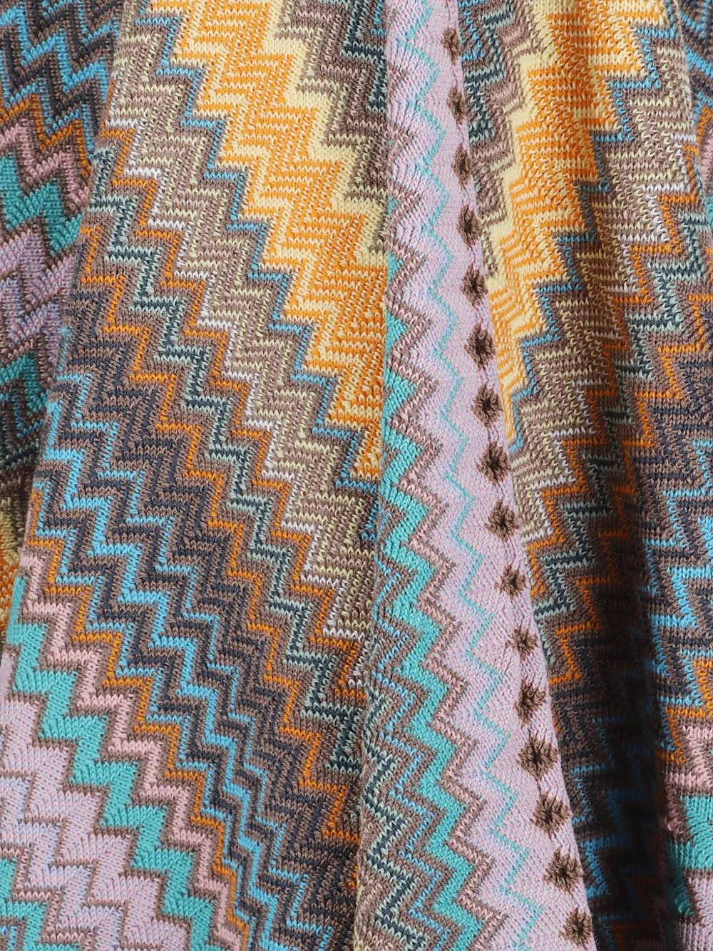 Missoni Chevron Fringed Poncho In Multi