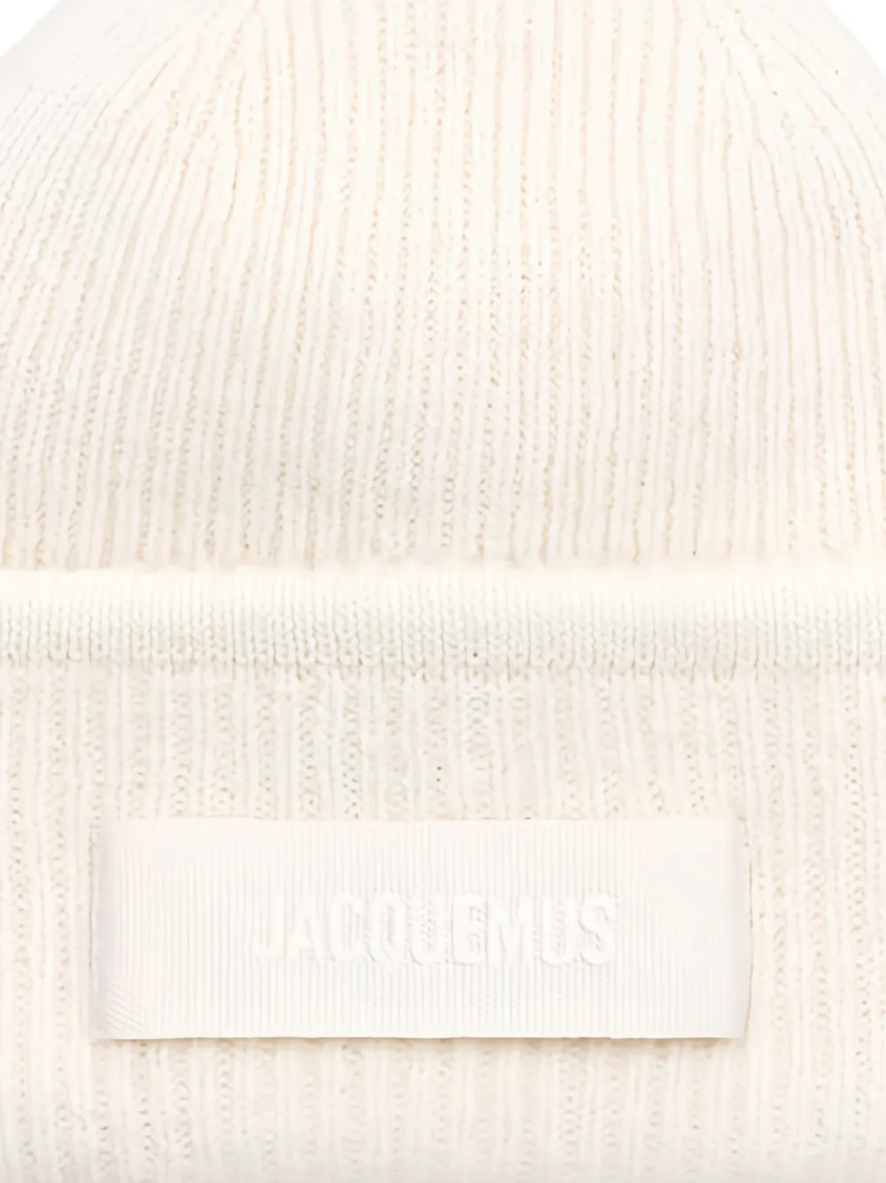 Jacquemus Gros Grain muts met geborduurd logo - Beige