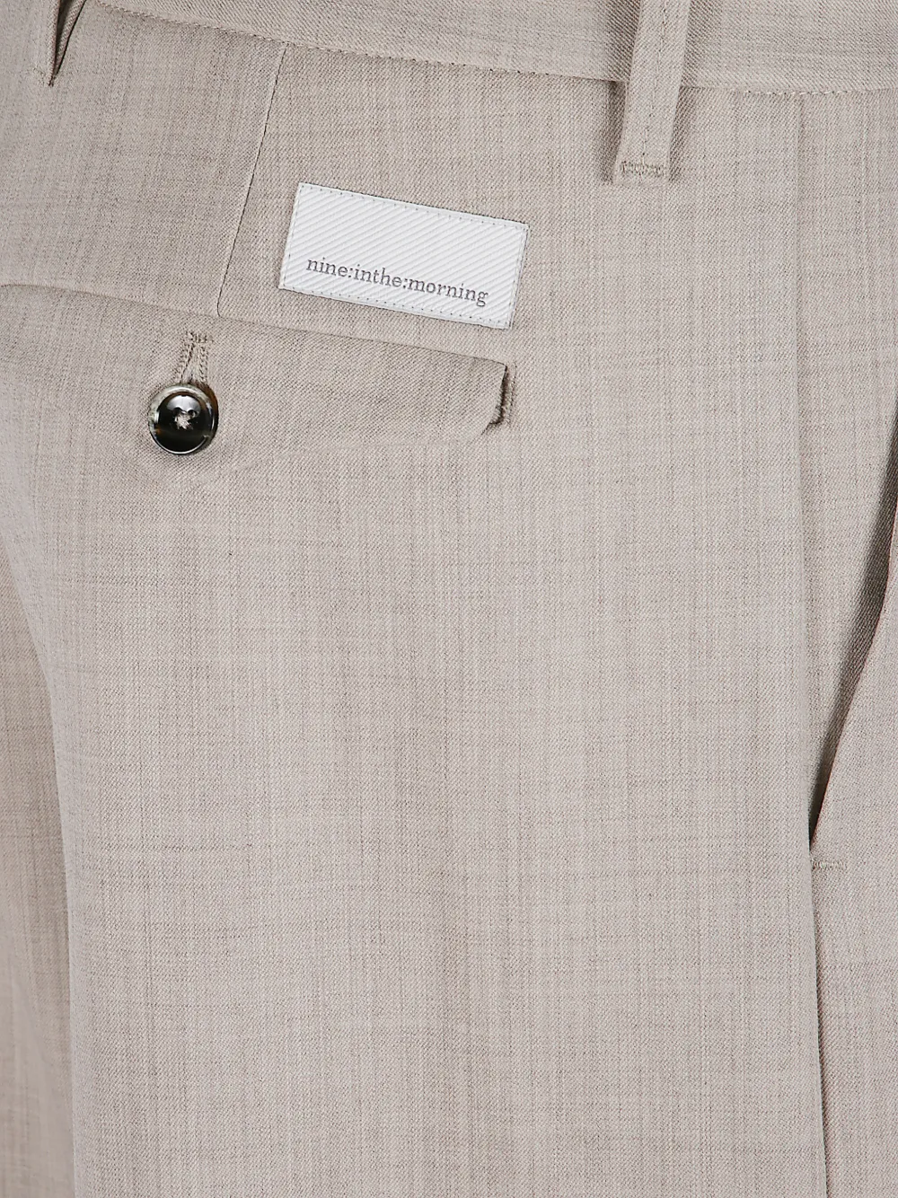 Nine In The Morning Buttoned Straight Trousers In Brown