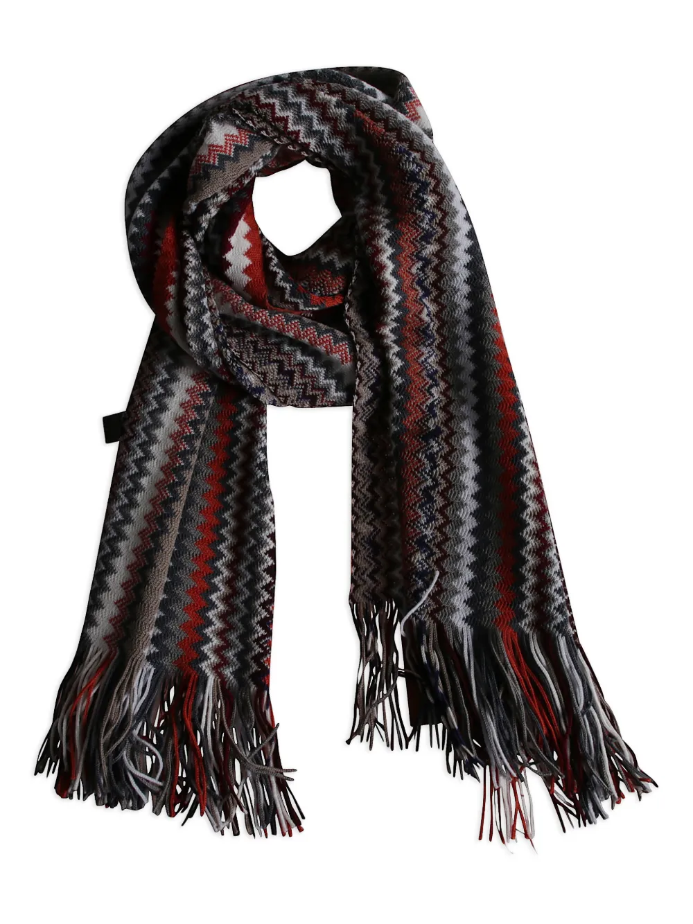 Missoni zigzag fringed scarf | Grey | Image 1