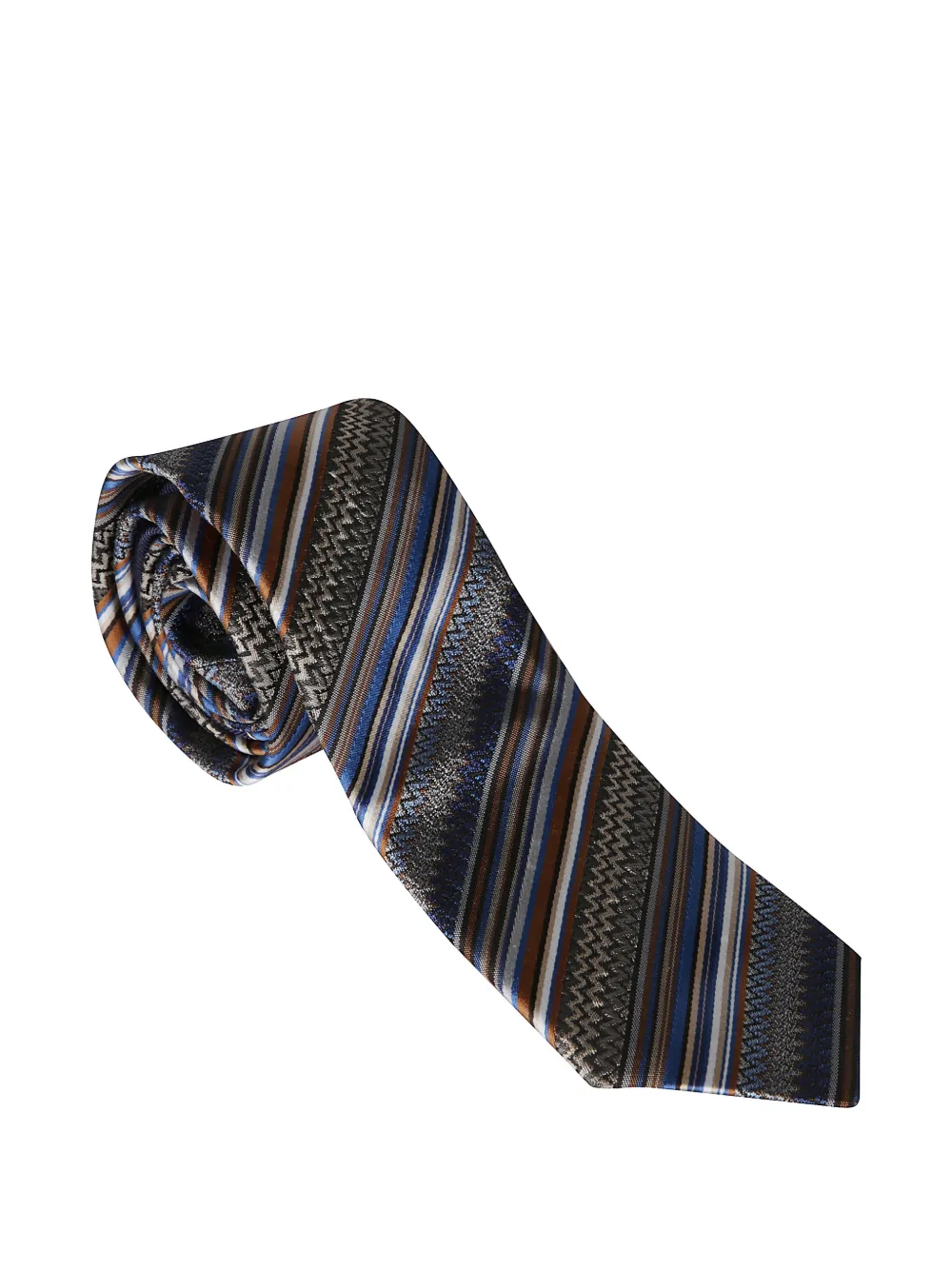 Missoni striped chevron tie - Blauw