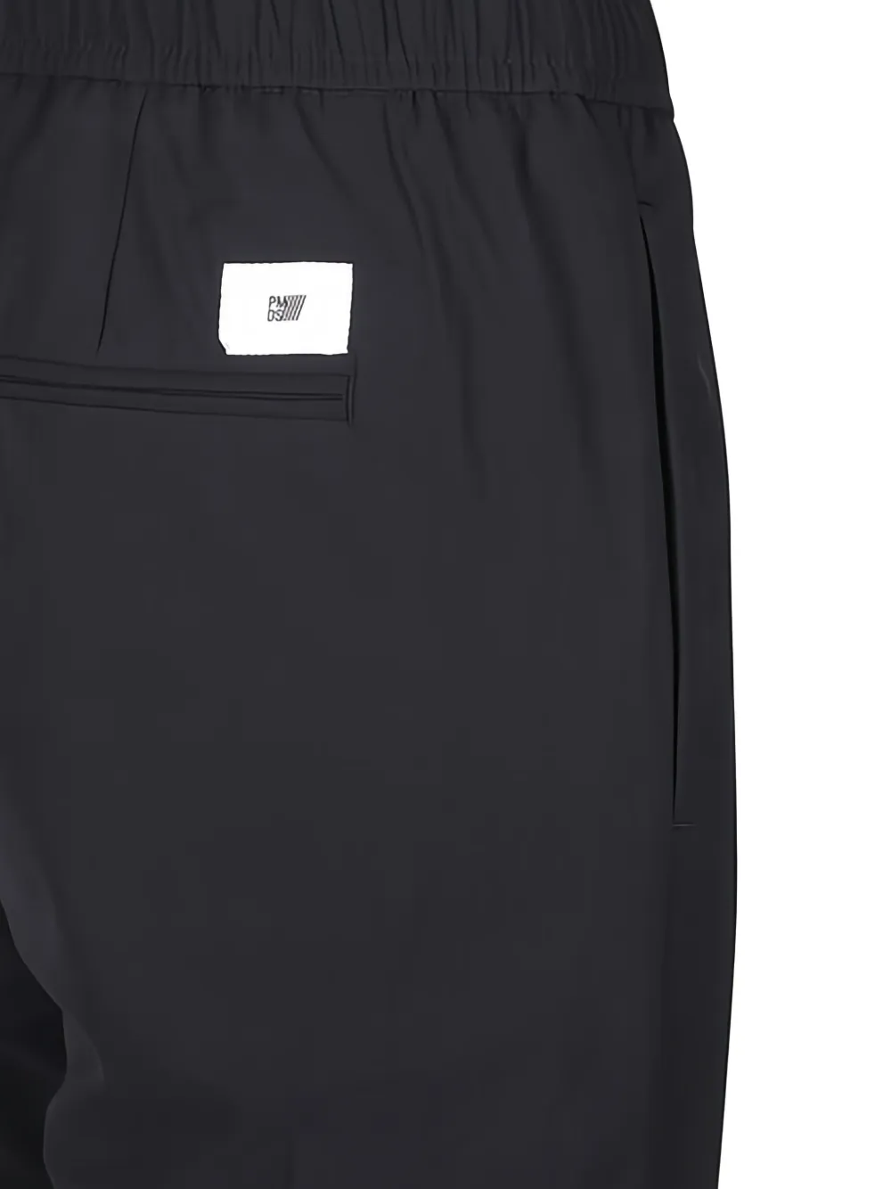 P.m.d.s Elasticated-waistband Trousers In Black