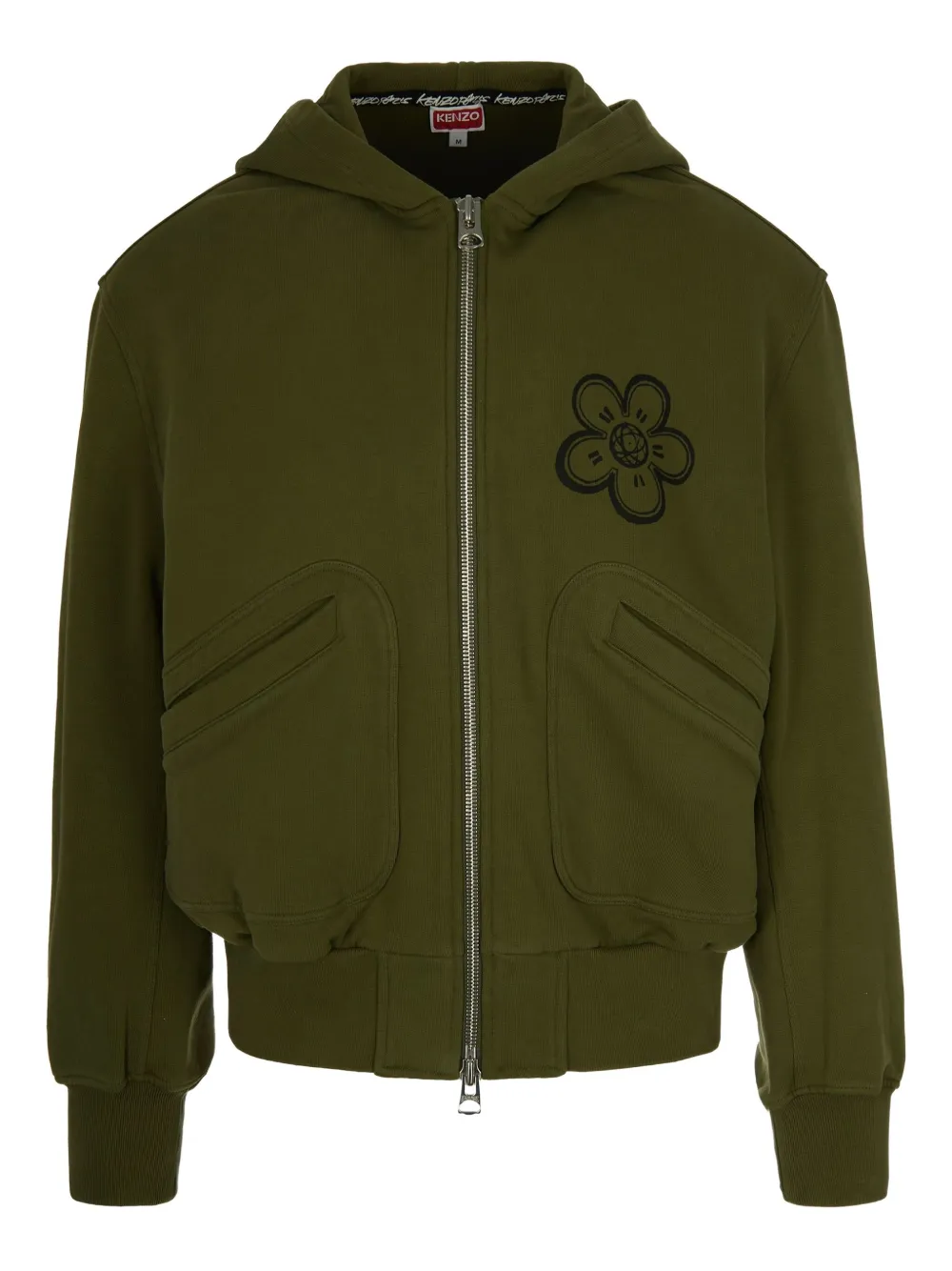 Kenzo x Futura 2000 flower-printed zip-up hoodie Groen