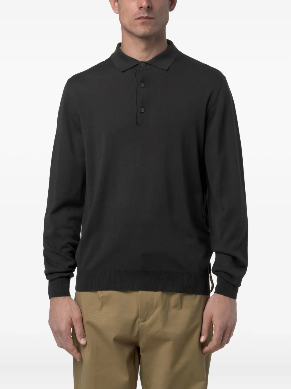 K-Way Rey poloshirt met lange mouwen - Grijs