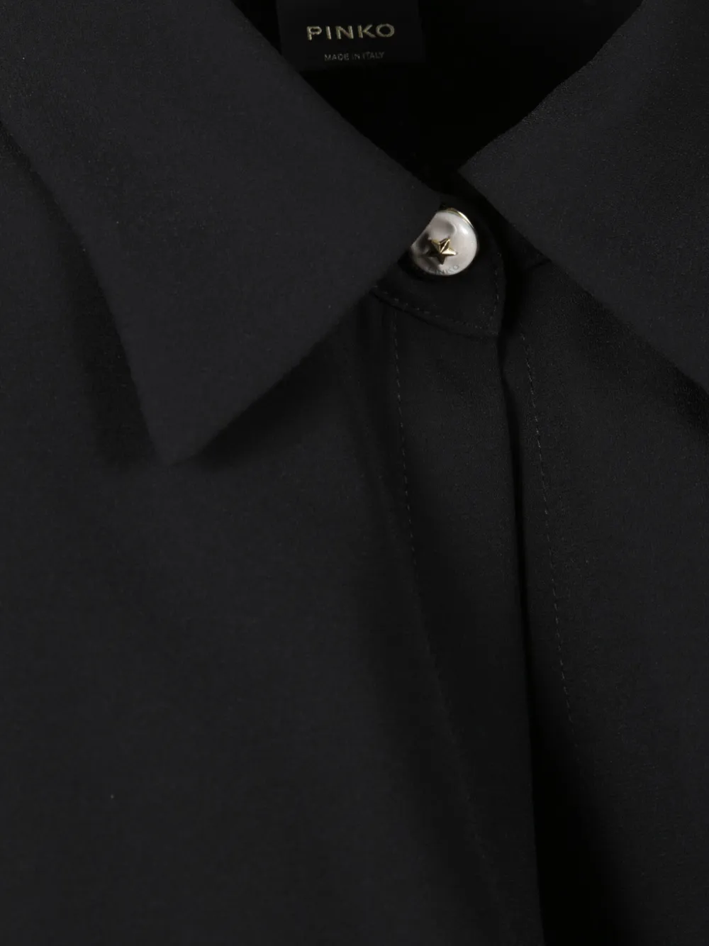 PINKO Midi-blousejurk met gestrikte taille Zwart