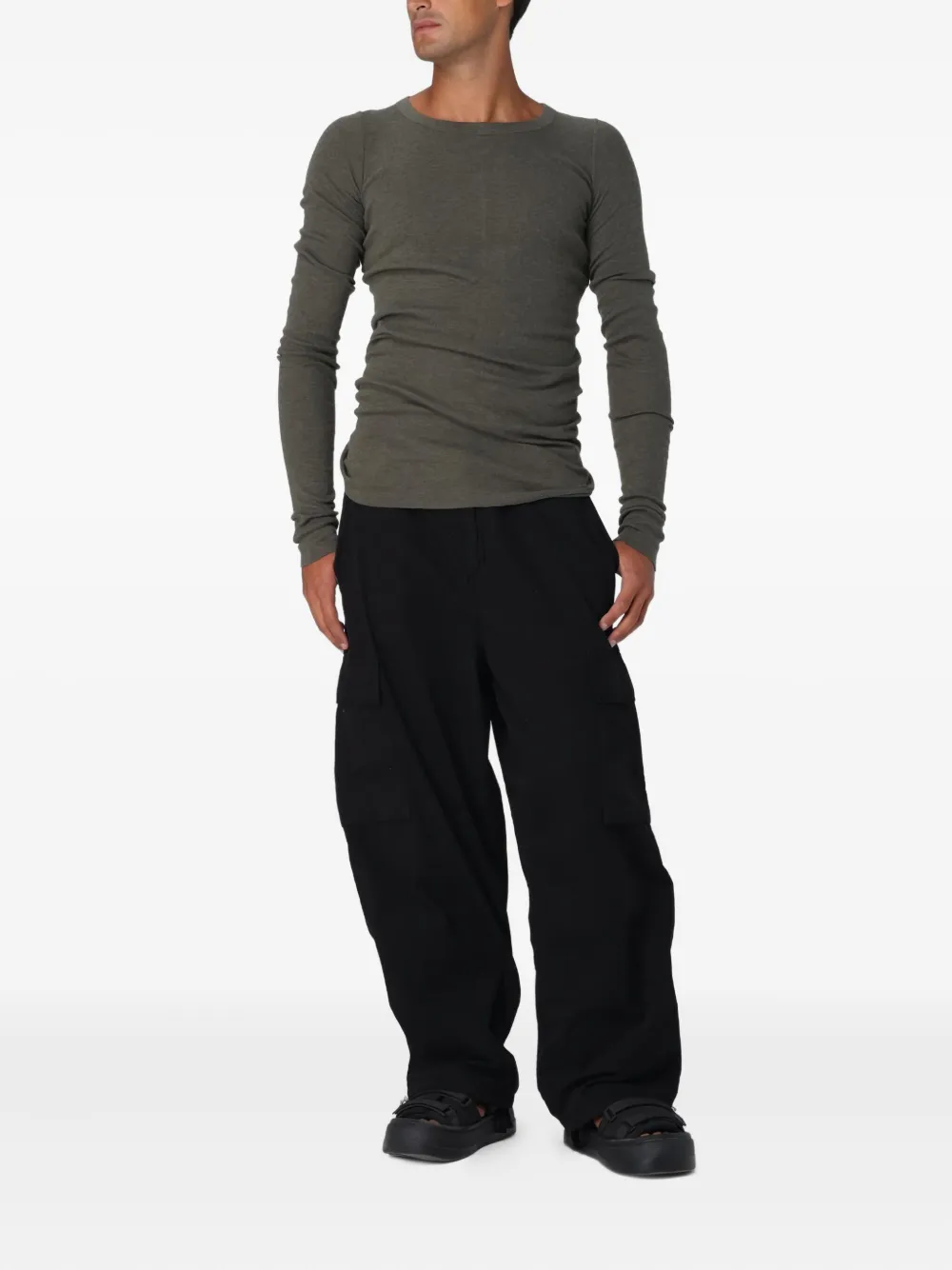 Rick Owens T-shirt met lange mouwen - Groen