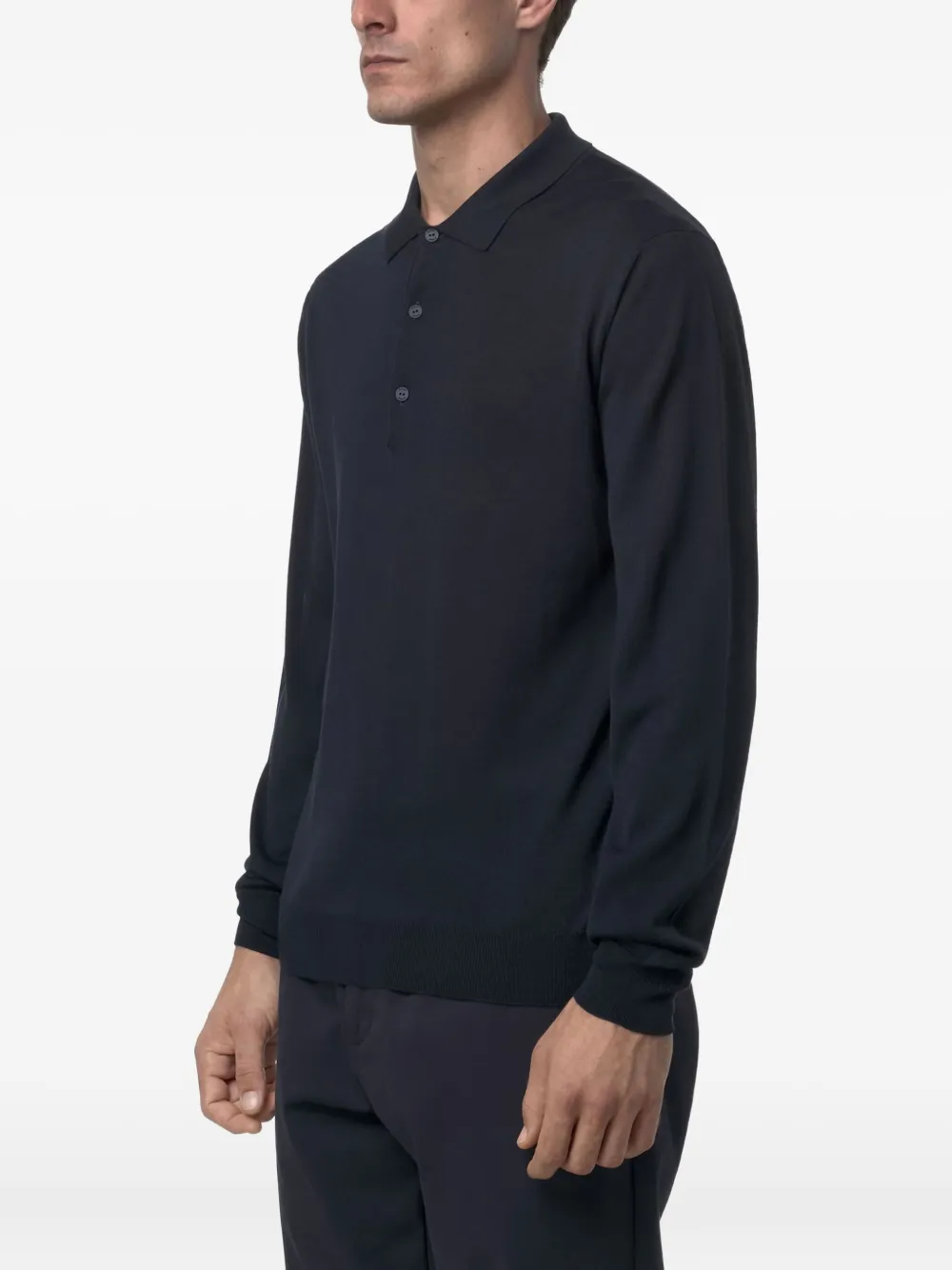 K-way Rey Button-fastening Polo Shirt In Blue
