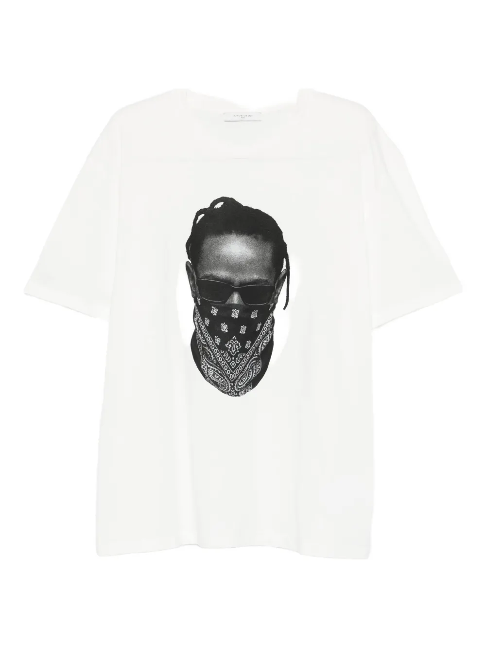 Ih Nom Uh Nit Future Mask Graphic Crewneck T-shirt In White