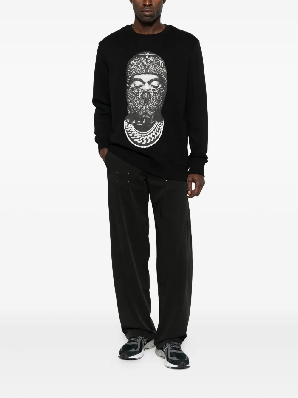Ih Nom Uh Nit bandana paisley-print sweatshirt - Zwart