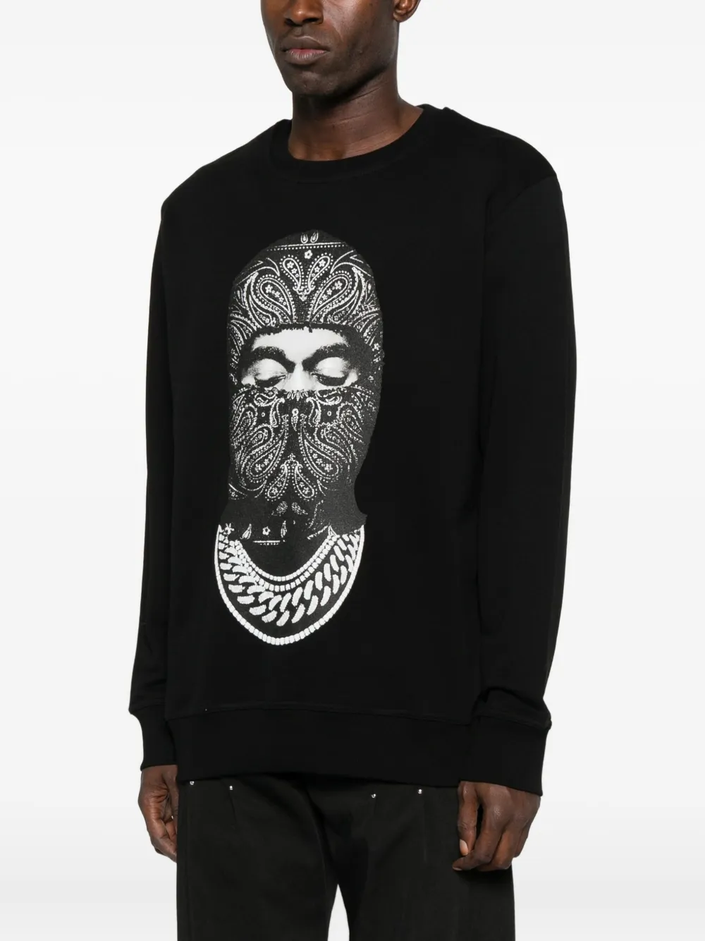 Ih Nom Uh Nit Bandana Paisley-print Sweatshirt In Black