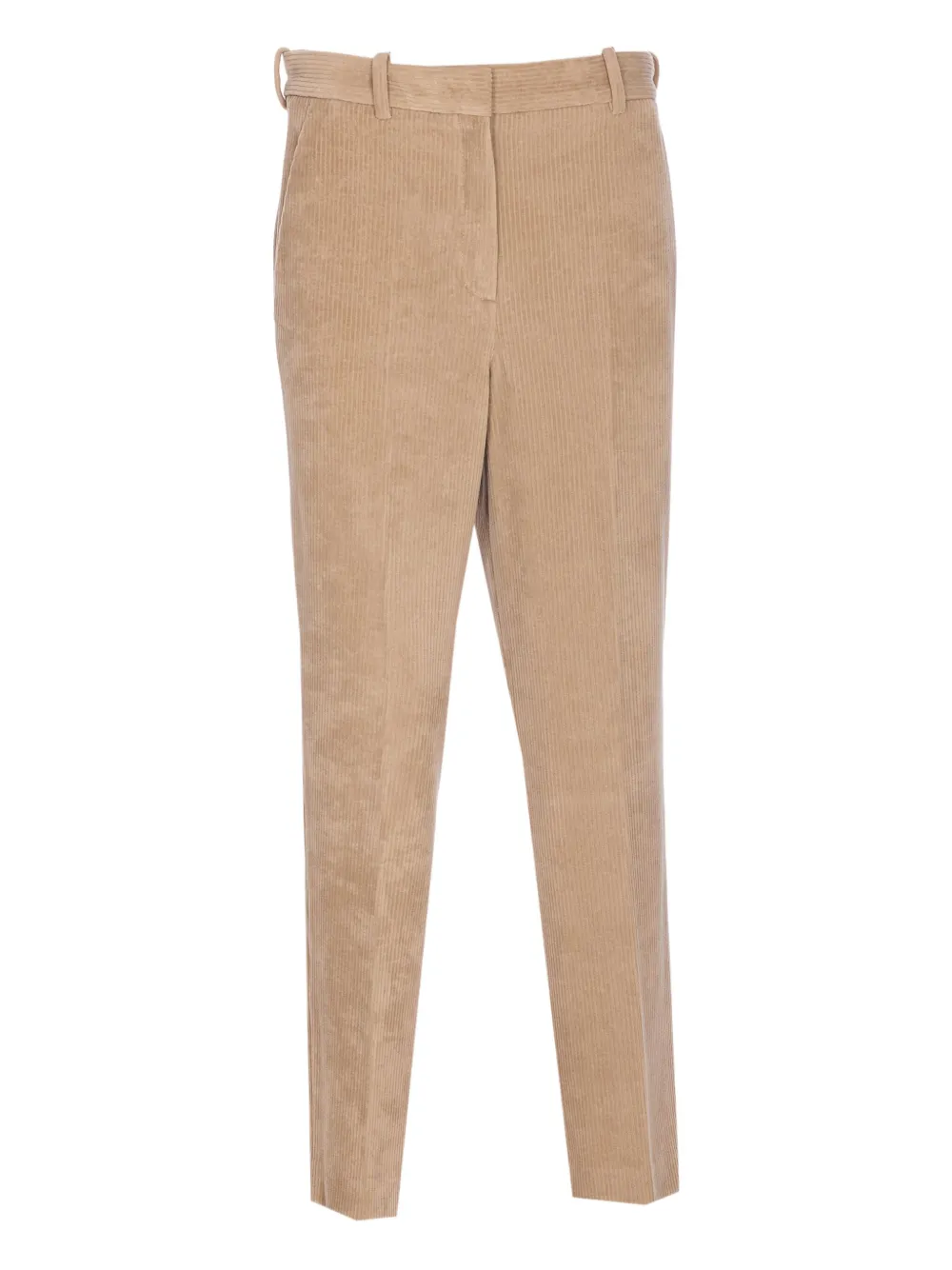 Circolo 1901 Corduroy Velvet Trousers Belt Loops In Neutral